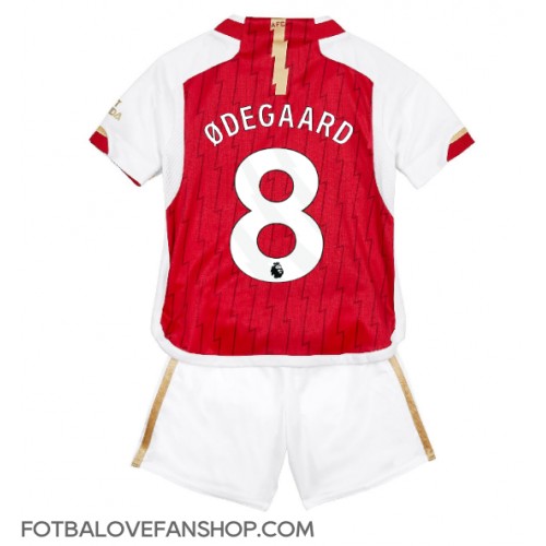 Fotbalové Dres Arsenal Martin Odegaard #8 Dětské Domácí 2023-24 Krátký Rukáv (+ trenýrky)